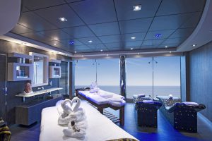 Der SPA Bereich mit freien Ausblick. Foto: MSC Crociere