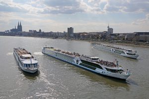 Die Alina, Amelia und Anesha beim Flottentreffen 2016 in Köln. Foto: Phoenix Reisen/oceanliner pictures by oliver asmussen