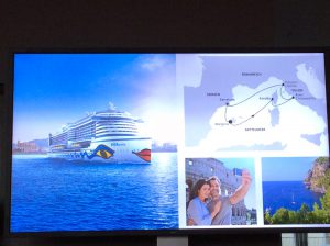 Die Route der AIDAperla