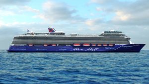 Die neue Mein Schiff 1 von außen. Foto: TUI Cruises