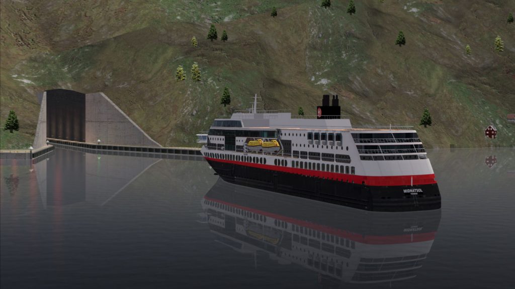 Schiffe der Hurtigruten werden den Tunnel problemlos durchqueren können. Foto: Norwegian Coastal Administration