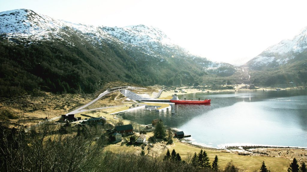 Der Tunnel wird dezent in der Landschaft eingeplant. Foto: Norwegian Coastal Administration