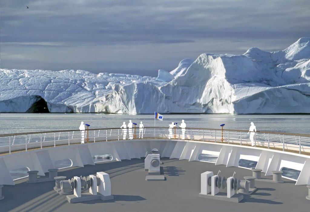 Großzügiges Deck und viele Ort zum "umschaue ". Foto: Hapag Lloyd Cruises