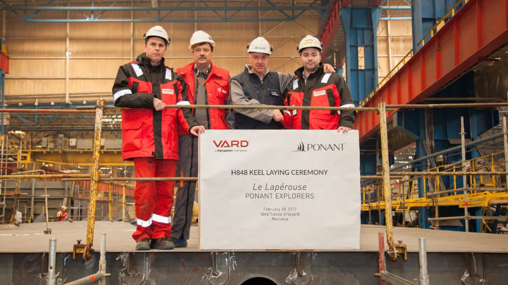 Kiellegung der Le Lapérouse. Foto: Ponant