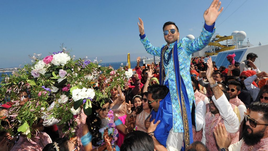 Eine moderne Interpretation einer traditionellen indischen Hochzeit. Foto: Costa Crociere