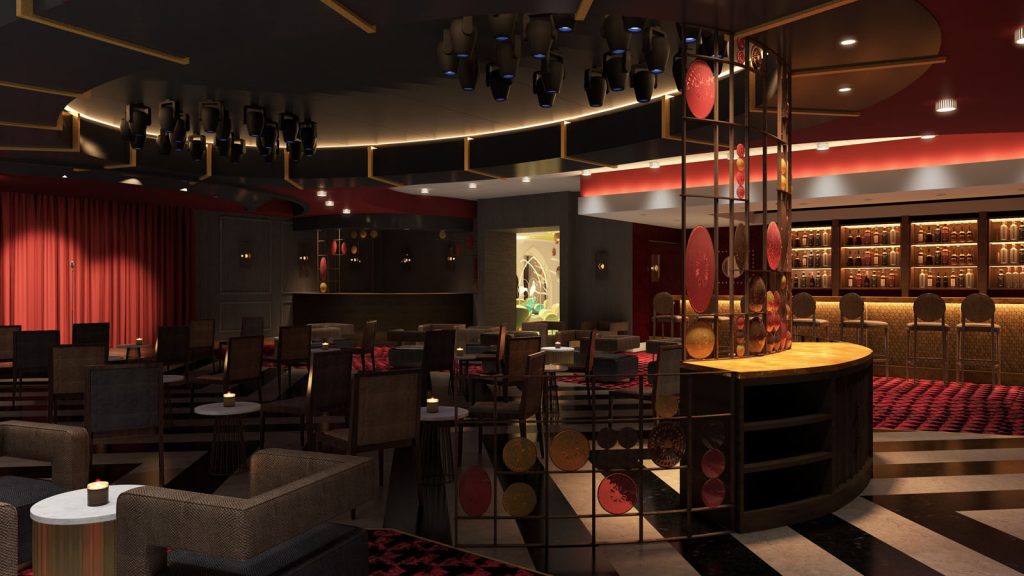 So soll der Comedy Club später auf der Norwegian Bliss aussehen. Foto: Norwegian Cruise Line