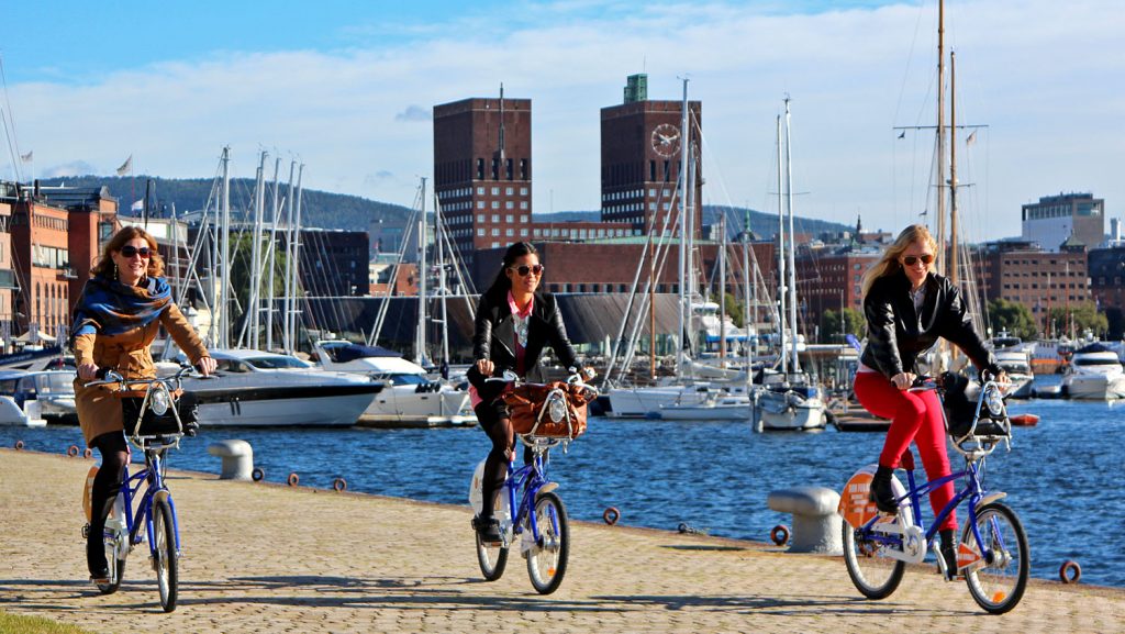 Color Line-Gäste können nun auf der neuen Oslo-Städtereise „Biking“ die Sehenswürdigkeiten und Strände per Fahrrad erkunden Quelle: VisitOSLO/Rod Costa