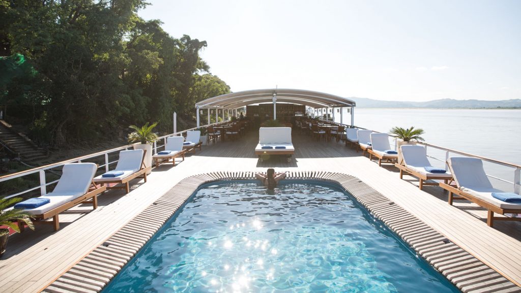 Der Pool an Bord. Foto: Belmond