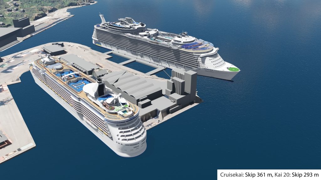 So zeigte der Plan das neue Terminal schon im vergangenen Jahr. Foto: Port of Kristiansand