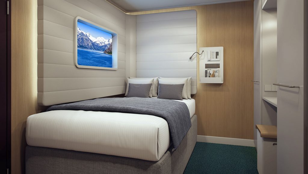 Blick in eine Studiokabine für Alleinreisende. Foto: Norwegian Cruise Line