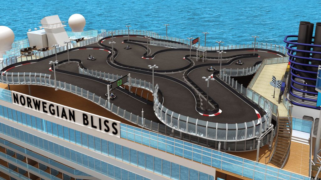 Die Kart-Bahn an Bord der Norwegian Bliss. Foto: Norwegian Cruise Line