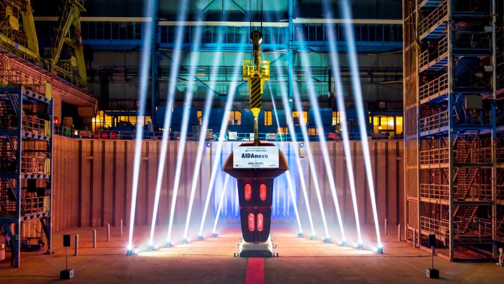 Die Kiellegung der AIDAnova fand in Papenburg statt. Foto: AIDA Cruises