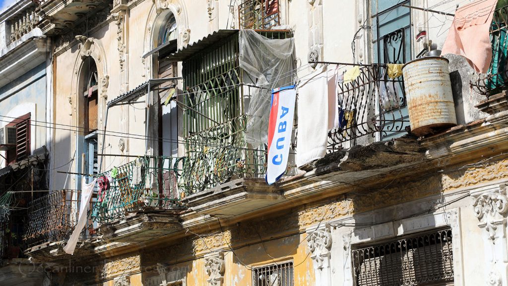 Alte Hausfassade in Havanna. / Foto: Oliver Asmussen/oceanliner-pictures.com