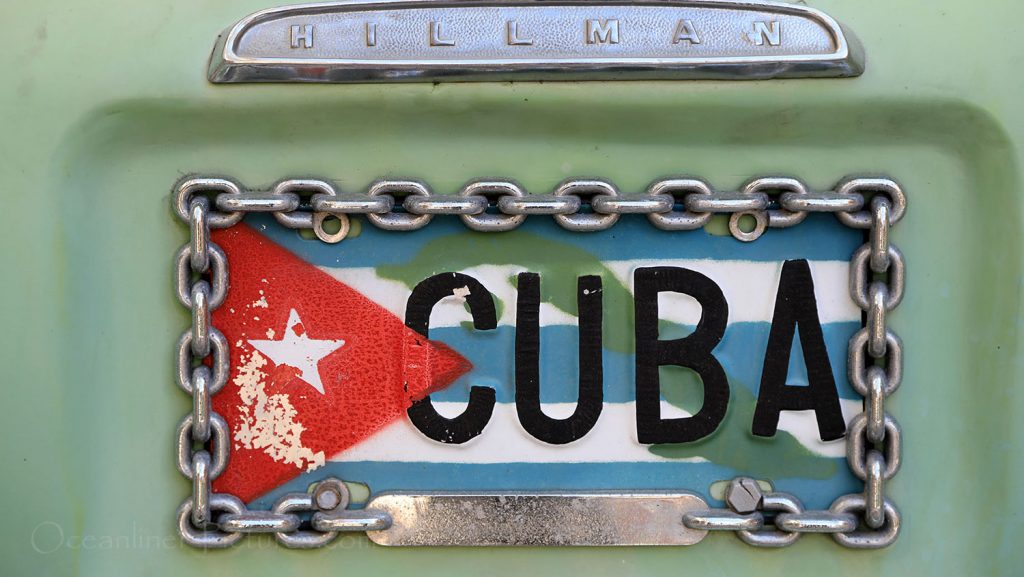 Schild an einem Auto in Havanna. / Foto: Oliver Asmussen/oceanliner-pictures.com