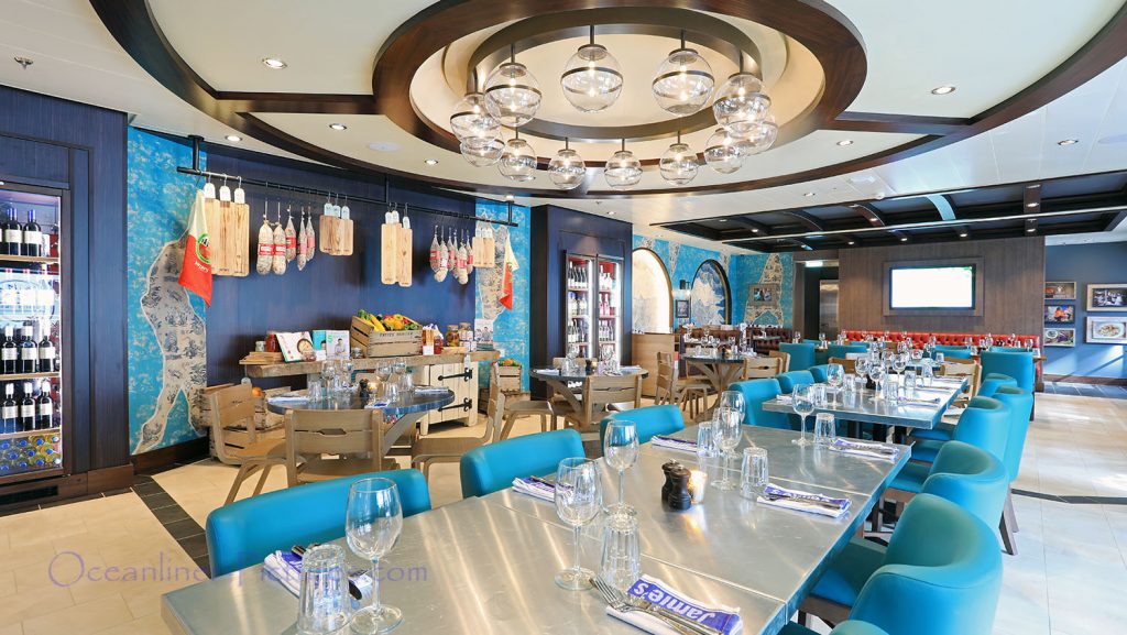 Jamies Italian Restaurant Symphony of the Seas. / Foto: Oliver Asmussen/oceanliner-pictures.com