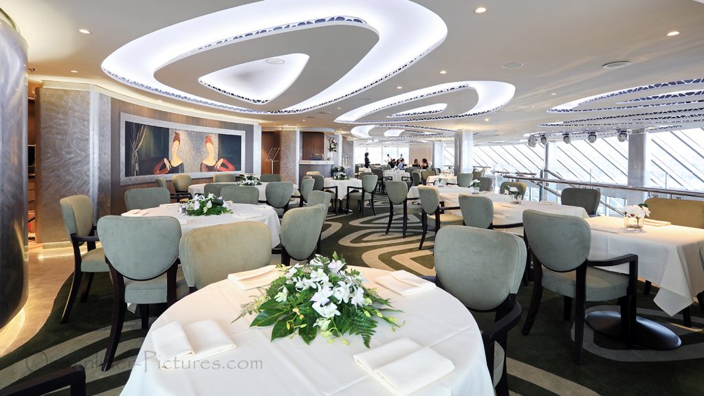 MSC Seaview Yacht Club Restaurant. / Foto: Oliver Asmussen/oceanliner-pictures.com