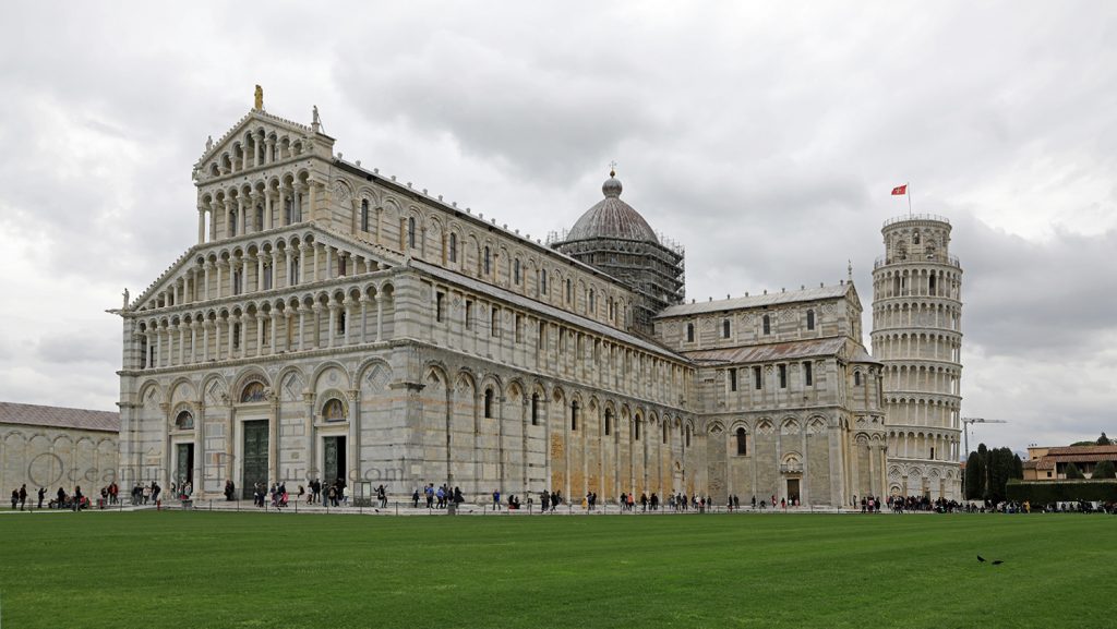 Pisa und schiefer Turm 10.04.2018. / Foto: Oliver Asmussen/oceanliner-pictures.com