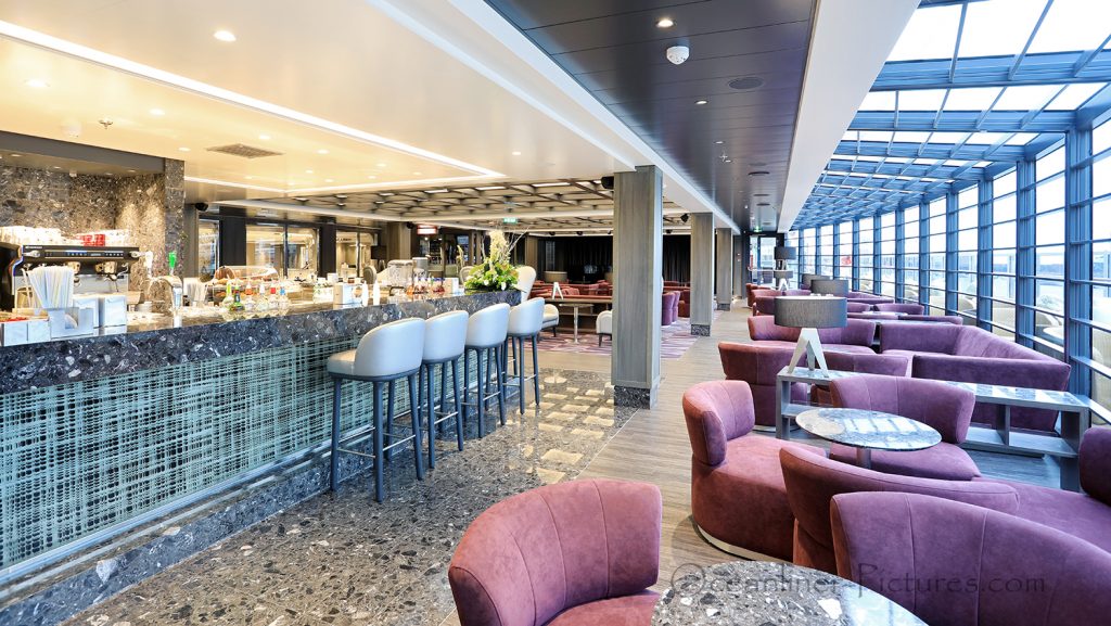 Seaside Lounge MSC Seaview. / Foto: Oliver Asmussen/oceanliner-pictures.com