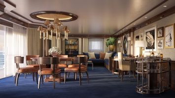 Blick in die von Ralph Lauren Home entworfenen Suiten an Bord der O-Klasse. Foto: Oceania Cruises