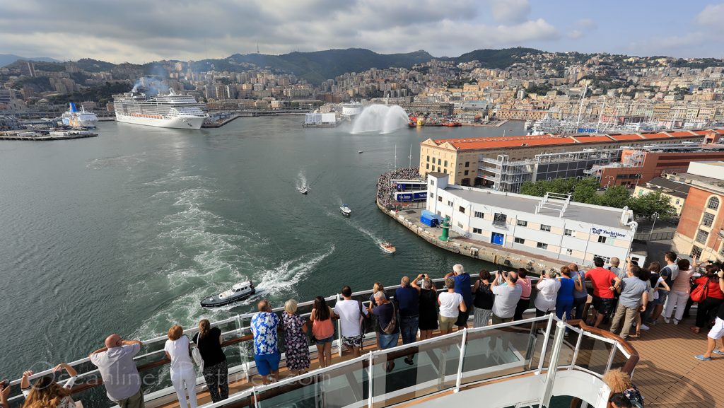 Auslaufen Jungfernfahrt MSC Seaview Genua / Foto: Oliver Asmussen/oceanliner-pictures.com