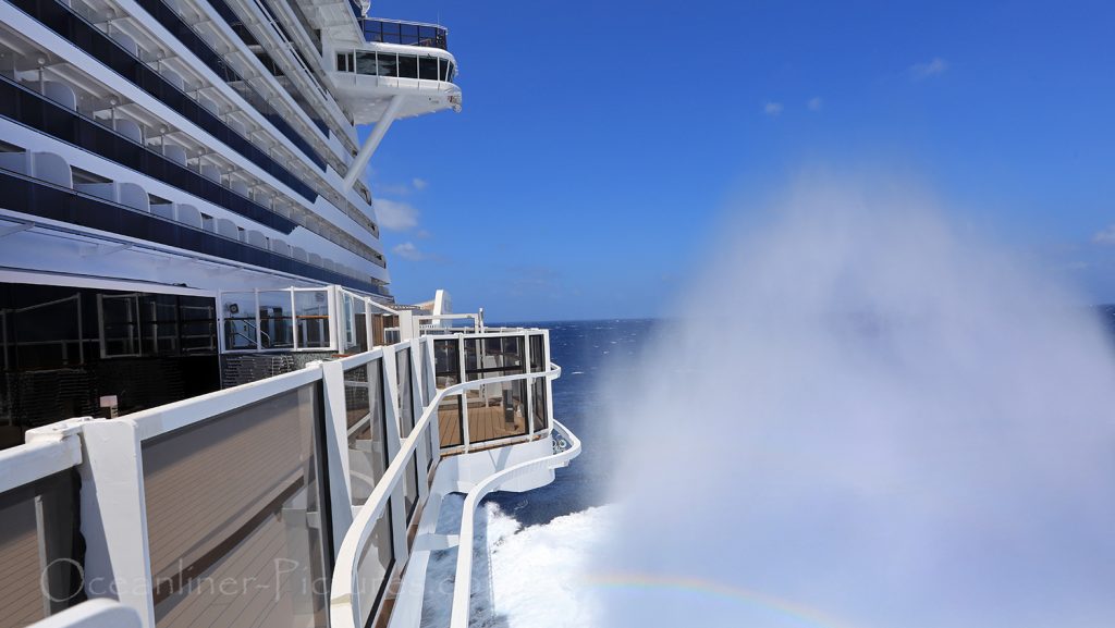 MSC Seaview Sturmfahrt im Mittelmeer / Foto: Oliver Asmussen/oceanliner-pictures.com