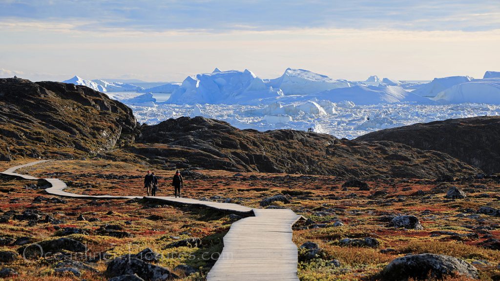 Wanderung zum Ilulissat Eisfjord, Grönland / Foto: Oliver Asmussen/oceanliner-pictures.com