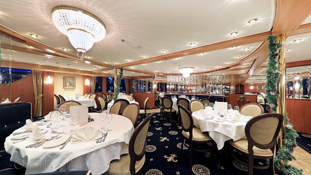 Restaurant MS Swiss Tiara Teilansicht / Foto: Oliver Asmussen/oceanliner-pictures.com