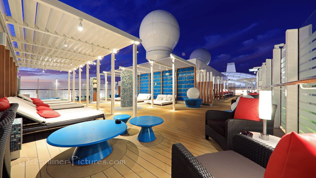 AIDA Lounge exklusives Patiodeck AIDAnova / Foto: Oliver Asmussen/oceanliner-pictures.com