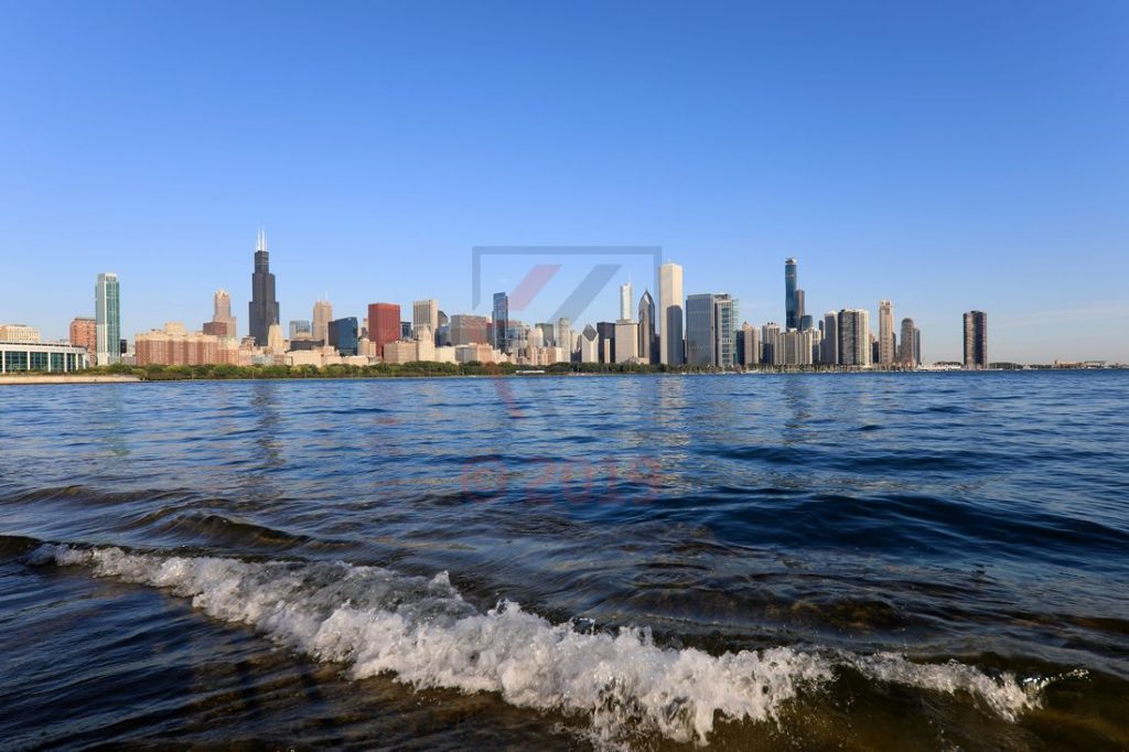 Chicago Skyline mit Lake Michigan / Foto: Oliver Asmussen/oceanliner-pictures.com