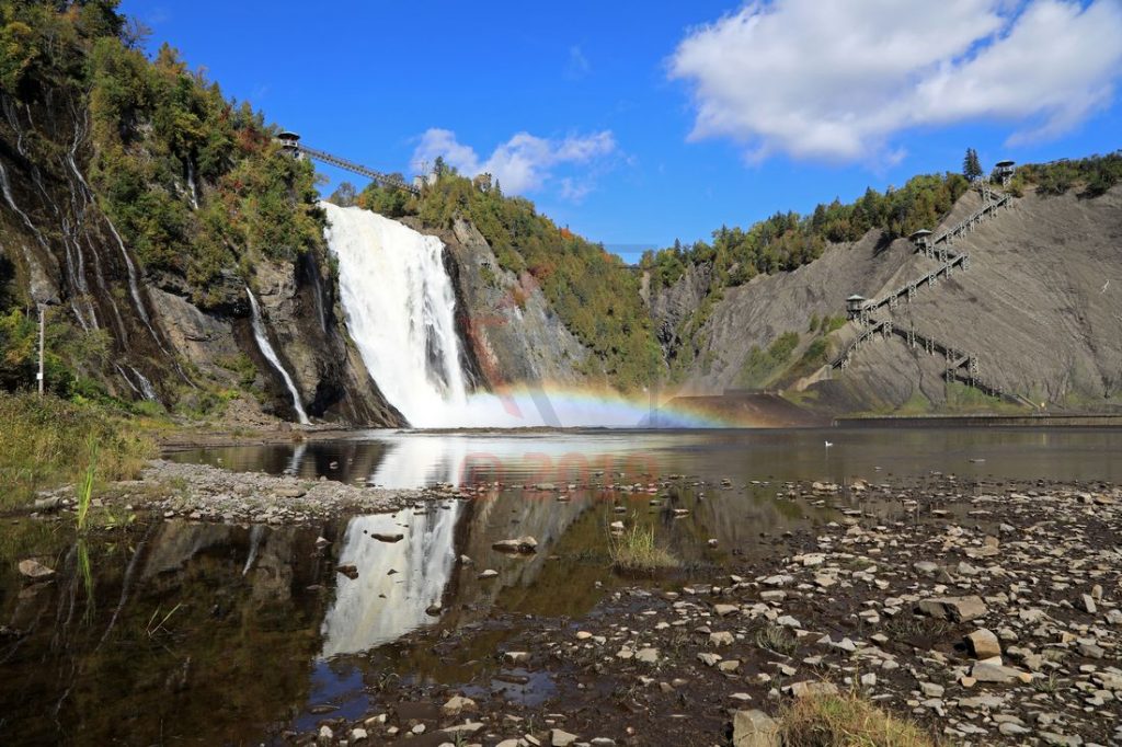 Montmorency Fall Quebec Canada Blick vom Flusstal / Foto: Oliver Asmussen/oceanliner-pictures.com