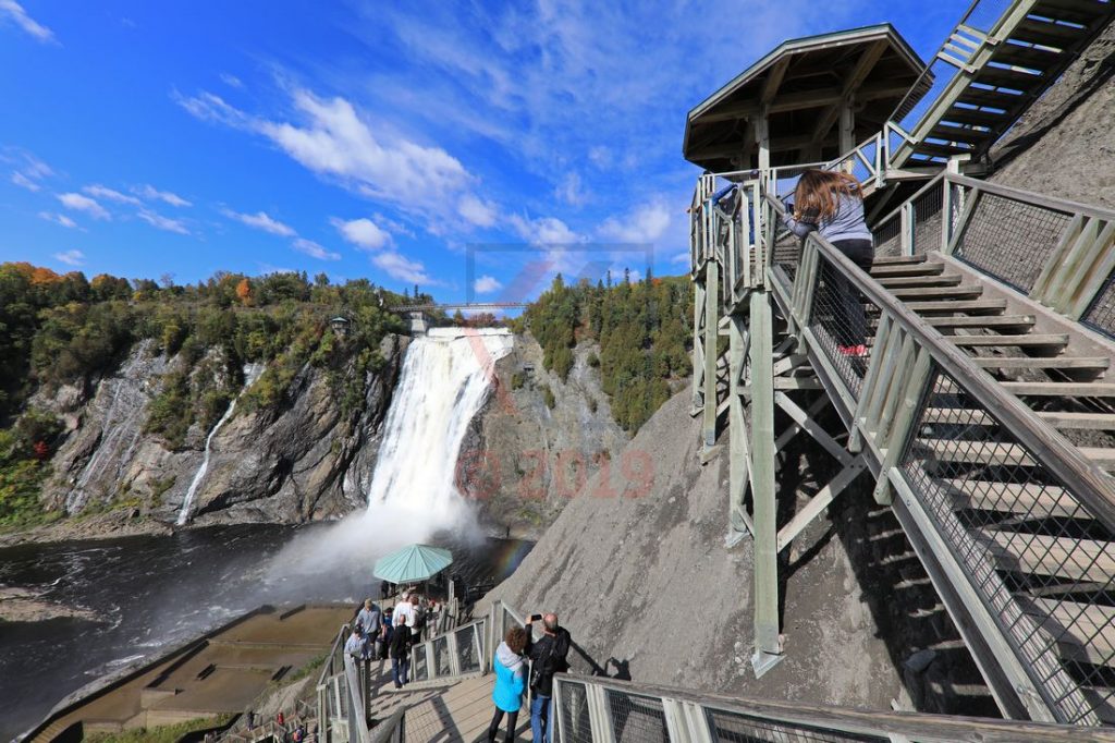 Montmorency Fall Quebec Canada mit Holztreppe / Foto: Oliver Asmussen/oceanliner-pictures.com