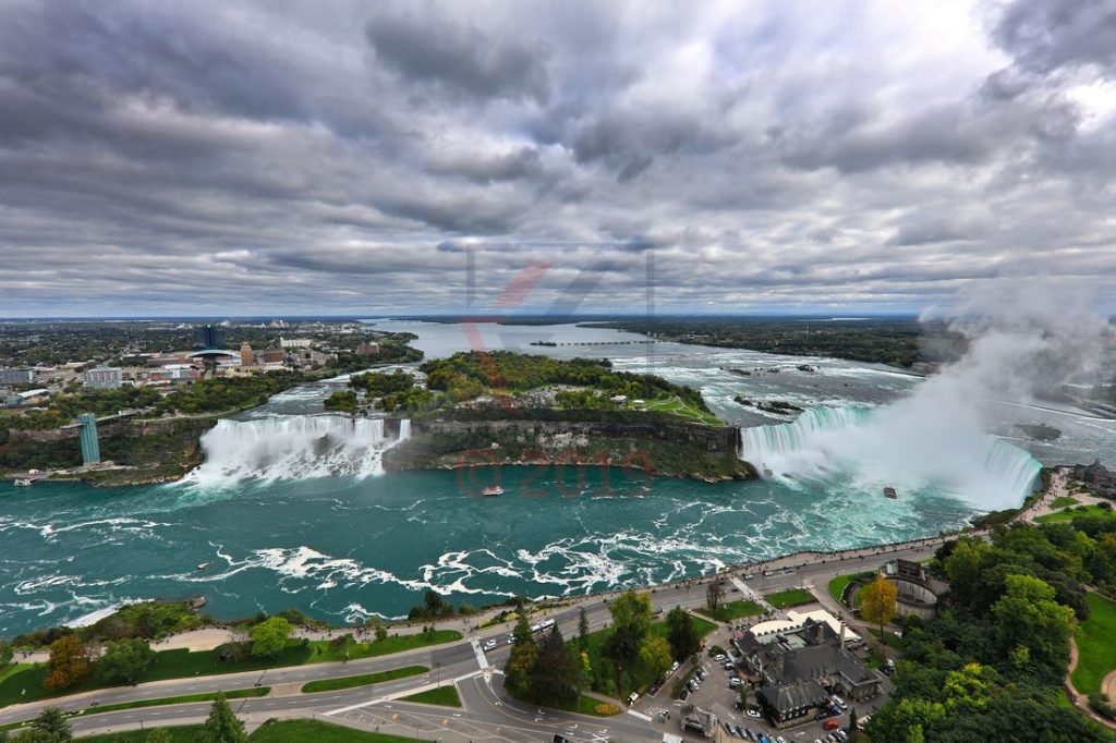 Niagarafälle und Niagara River vom Skylon Tower aus gesehen / Foto: Oliver Asmussen/oceanliner-pictures.com